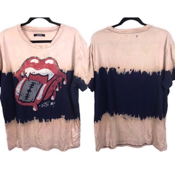 Rolling Stones BITE ME Tongue Tie Dye Tee - Picture 6 of 6
